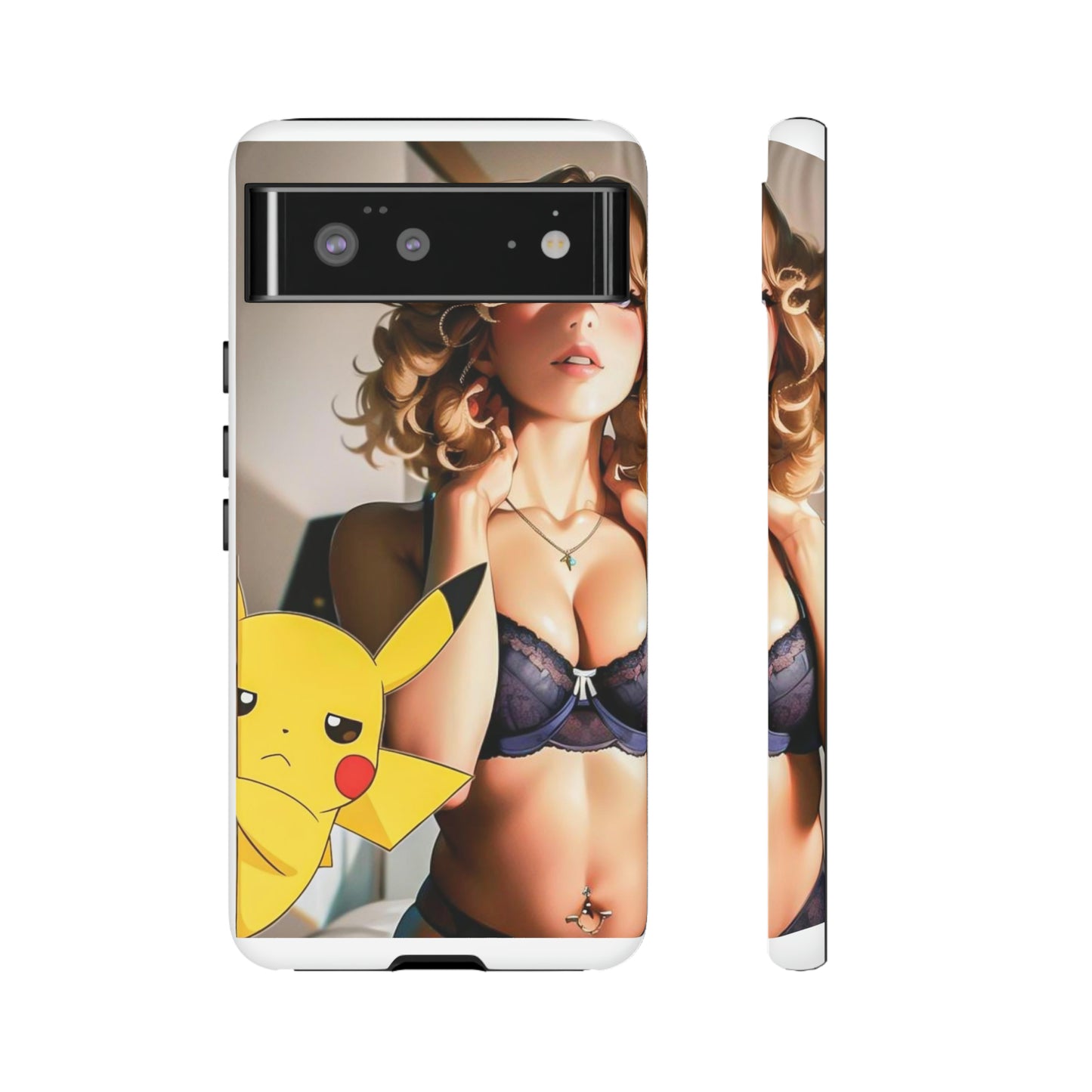 Blonde with Pika- Anime Style Art Tough Cases