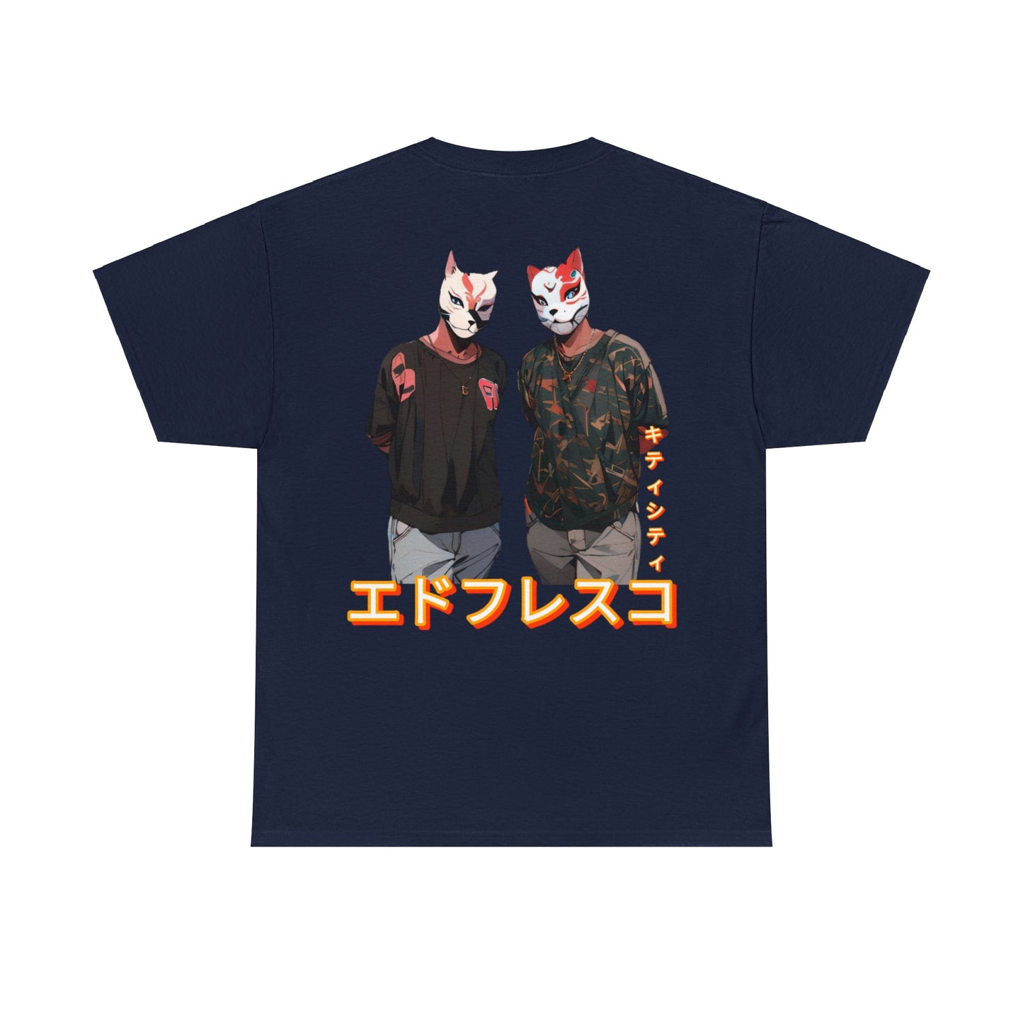 Anime Styel Art Unisex Heavy Cotton Tee- "Kings of Kitty City"